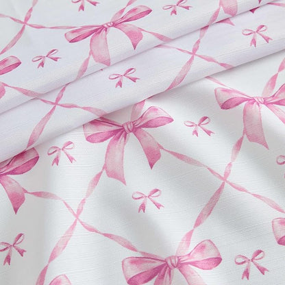 Betsey Johnson - Shower Curtain Set, 72 x 72 Bathroom Curtain with PEVA Shower Liner and 12 Pack Hooks, Soft Textured Polyester Curtain, Festive Bow Trellis Pink