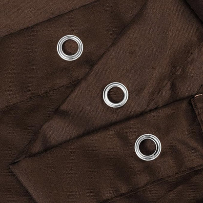N&Y HOME Fabric Shower Curtain or Liner with Magnets, Brown | Hotel Quality, Washable, Water Repellent, Cloth Shower Curtain with Grommets for Bathroom, Standard Size