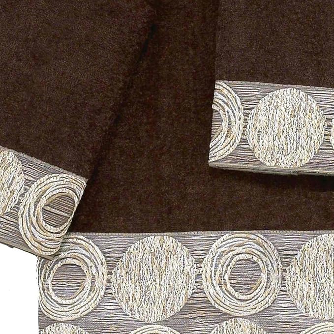 Avanti Linens - 3pc Towel Set, Soft & Absorbent Cotton Towels (Galaxy Collection, Mocha)