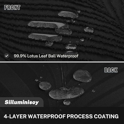Black Boho Woven Fabric Shower Curtain, 72 x 72 Tufted Leaves Textured Striped Modern Farmhouse Minimalist Cloth Curtain for Bathroom