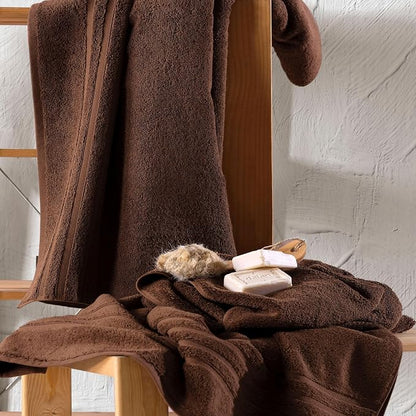 Hawmam Linen Jumbo Large Bath Sheets Towels 2 Pack Soft and Absorbent, Premium Quality 100% Cotton Towels (Brown, Bath Sheet)