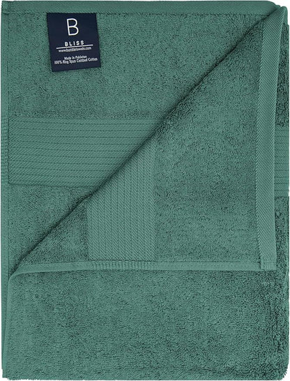 Luxury Oversized Bath Towels | 650 GSM, 34" x 56" | Hotel Quality, Soft & Highly Absorbent | Quick Dry, Thick, Combed Cotton Bathroom Towels | Deep Teal - 4 Pack