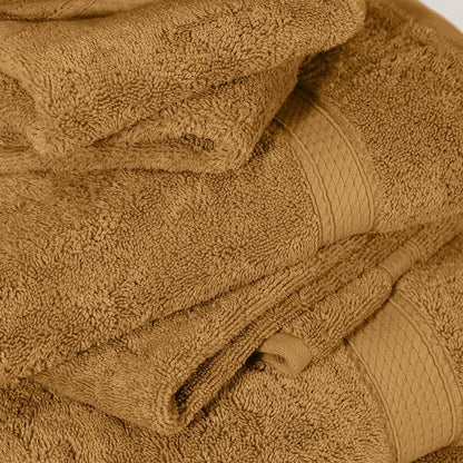 Superior Egyptian Cotton Plush & Absorbent, Bath Towel Set of 4, Gold | Quick Dry, Soft Luxury Towel Set, Bath Essentials for Bathroom, Guest Bath, Spa, 4 Piece Bath, Madeline Towels