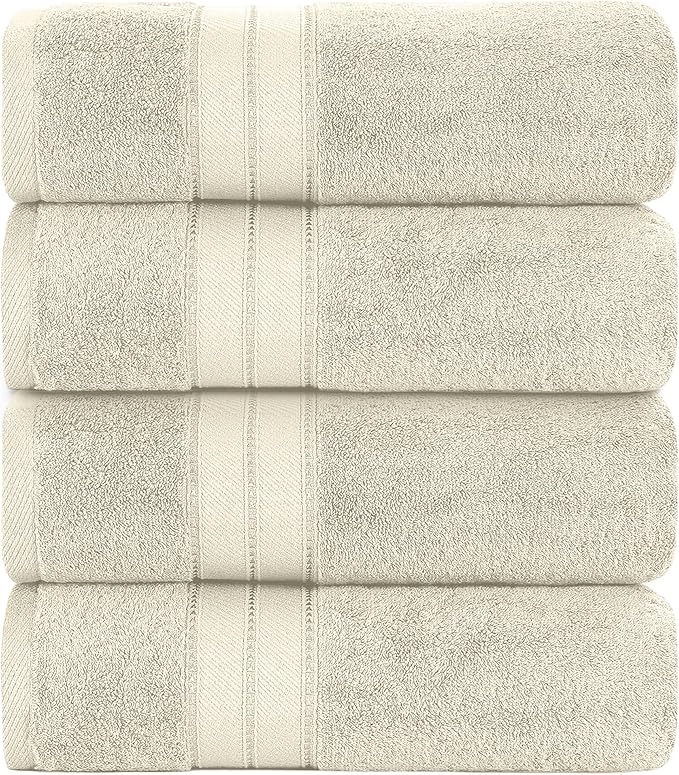 Modern Threads 4-Pack SpunLoft Bath Towel Sand 30x54