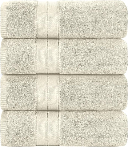 Modern Threads 4-Pack SpunLoft Bath Sheet Sand 35x66