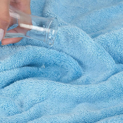 Cotton Paradise, 100% Cotton 40x80 Oversized Bath Sheet, Extra Large Turkish Bath Towels for Bathroom, Sky Blue Bathsheet