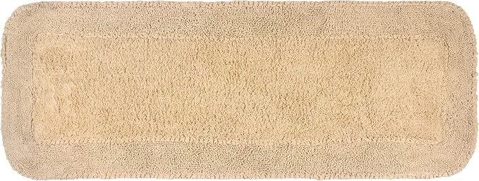 Home Weavers Radiant Collection 100% Cotton Bathroom Rugs Set, Washable Rug, Soft Cotton Extra Soft and Absorbent Bath Rug, Kitchen Mat, Bath Mat Set, Bath Floor Mat Non Slip, 21"x54" Runner, Linen