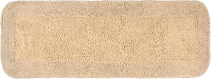 Home Weavers Radiant Collection 100% Cotton Bathroom Rugs Set, Washable Rug, Soft Cotton Extra Soft and Absorbent Bath Rug, Kitchen Mat, Bath Mat Set, Bath Floor Mat Non Slip, 21"x54" Runner, Linen