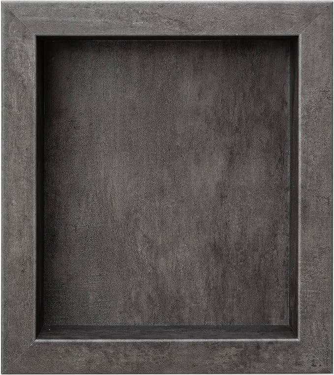 Palisade 17.5 in x 15.5 in Vinyl Shower Niche Ashen Slate | Waterproof Shower Insert