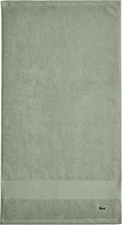 Lacoste Heritage 100% Supima Cotton Hand Towel, Aloe, 16" x 30" – Highly Absorbent & Quick Drying, Premium Super Soft Bath Towel, Bathroom Essential, Gift for All Occasions, Machine Washable