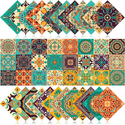 24 PCS Peel and Stick PVC Tile Stickers Waterproof Removable | for Kitchen Bathroom Backsplash, Waterproof Self-Adhesive Removable Decals, Easy DIY Decor, Smooth Surfaces, 5.9.1x5.91in
