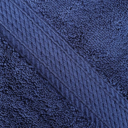 SUPERIOR Egyptian Cotton Ultra Plush & Absorbent, 8 Piece Set, Navy Blue | Quick Dry, Soft Luxury Towel Set, Bath Essentials, Guest Bath, Spa, 2 Bath, 2 Hand, 4 Face Towels, Madeline Towels