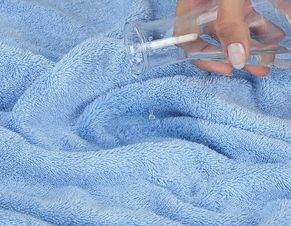 American Soft Linen 35x70 Jumbo Large Bath Towel, 600 GSM 100% Cotton Turkish Bath Sheet, Oversized Luxury Bath Towel for Bathroom Beach and Pool, Sky Blue