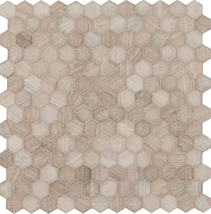 MSI Honeycomb Hexagon Natural Marble Tile for Kitchen Backsplash, Wall Tile for Bathroom, Floor Tile, Accent Wall Tile, and Shower Wall