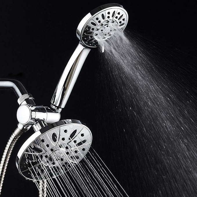 AquaDance 6" Premium High Pressure 3-way Rainfall Shower Combo Combines the Best of Both Worlds - Enjoy Luxurious Rain Showerhead and 6-setting Hand Held Shower Separately or Together! | Enjoy Luxury 6-inch Showerhead & 6-mode Hand Shower Separately or...
