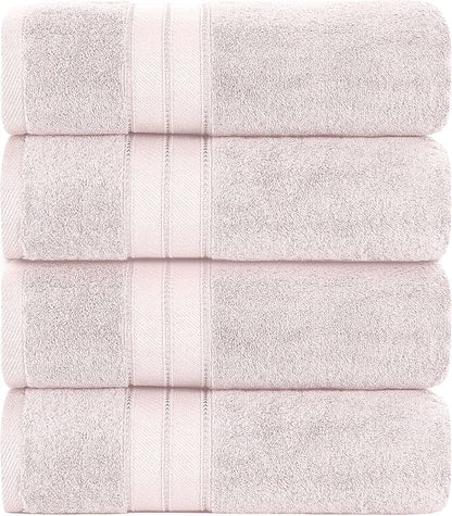 Modern Threads 4-Pack SpunLoft Bath Sheet Blush 35x66
