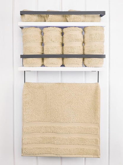 American Soft Linen Luxury Hand Towels for Bathroom, 600 GSM Heawy Weight 16x28 Size 100% Cotton Turkish 4 Piece Hand Face Towel Set, Beige Hand Towels