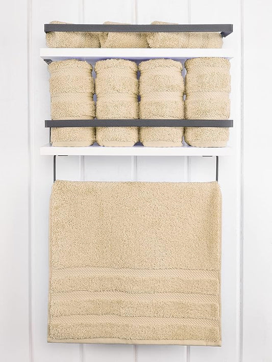 American Soft Linen Luxury Hand Towels for Bathroom, 600 GSM Heawy Weight 16x28 Size 100% Cotton Turkish 4 Piece Hand Face Towel Set, Beige Hand Towels