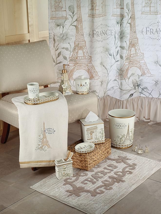Avanti Linens - Lotion Pump/Soap Dispenser, Resin Countertop Accessories, Stylish Bath Decor (Paris Botanique Collection)
