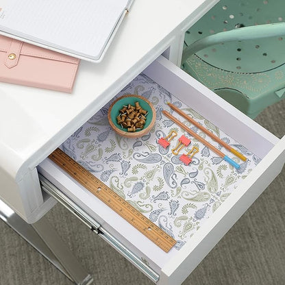 Con-Tact Brand Creative Covering, Self-Adhesive Shelf Multi-Purpose Vinyl Drawer Liner, Easy to Use and Apply, 18" x 9', Abbey Sage (Pack of 2)