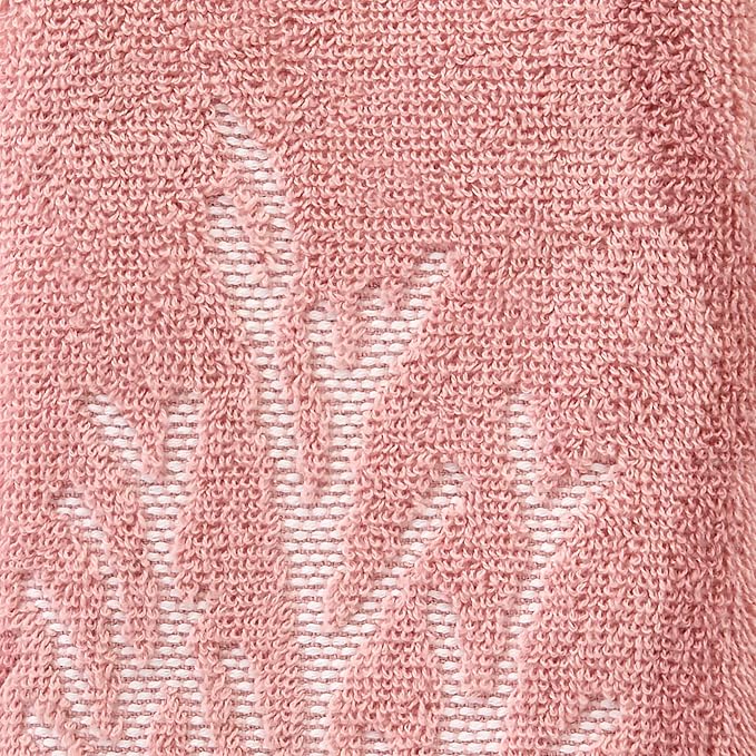 SKL Home Ocean Coral Sculpted Hand Towel Set-2pc, 100% Cotton, Coral | Soft & absorbent with fringed hem. For use in the bathroom, kitchen, or bar. Great for Airbnb, beach homes & coastal décor.