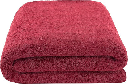 American Soft Linen 100% Cotton 600 GSM Turkish 40x80 Oversized Bath Towel Sheet, Extra Large Adult Towels for Bathroom, Bordeaux Red Bath Sheet