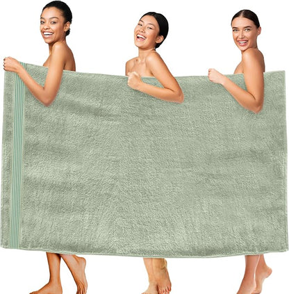Elegant Comfort Premium Super Soft Highly Absorbent 1 Piece Oversized Bath Sheet - 40" x 80" inch, Luxurious Hotel Spa Quality 100% Turkish Cotton Extra Large Bath Towels for Adults, Mint Green