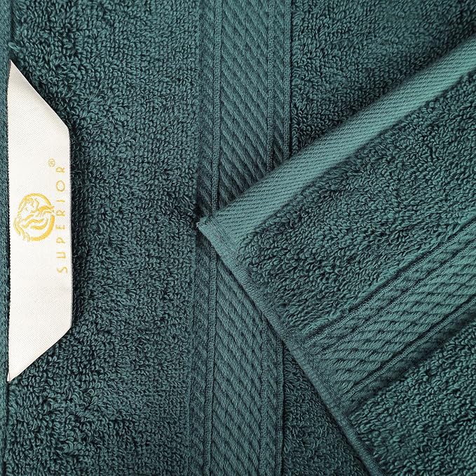 Superior Egyptian Cotton 800 GSM Plush & Absorbent, 9 Piece Set, Teal | Quick Dry, Soft Luxury Towel Set, Bath Essentials, Guest Bath, Spa, 3 Bath, 3 Hand, 3 Face Towel, Madeline Towels