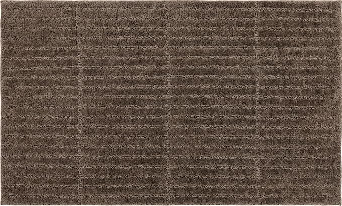 Mohawk Home Sanctuary Casual Solid Dark Brown 1' 5" X 2' Bath Mat Perfect for Bathroom