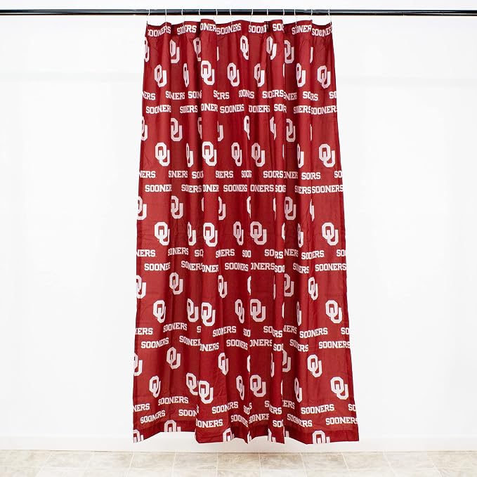Everything Comfy Oklahoma Sooners Bright and Colorful Shower Curtain Cover 70" x 72"