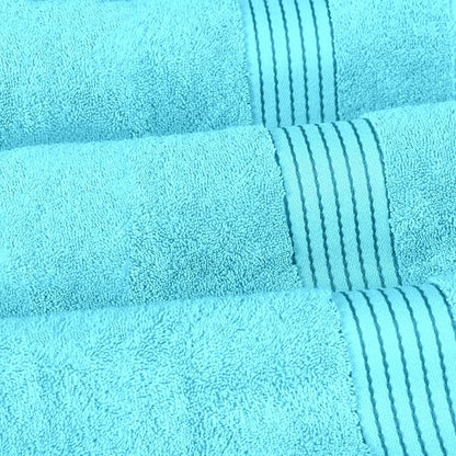 Elegant Comfort Premium Turkish Cotton 6 Pack Washcloths Set - 13 x 13 inch, Luxurious Hotel Spa Quality 100% Turkish Cotton 6PC Washcloth Set - Highly Absorbent - Soft Bathroom Towels, Aqua