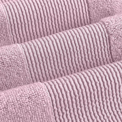 Modern Threads Air Cloud 18-Piece Towel Set - 100% Zero-Twist Cotton, 500 GSM, Quick Dry & Plush, Pink
