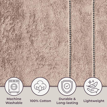 Lavish Home Bathroom Towels Set, Bathroom Accessories, Taupe, Set of 6