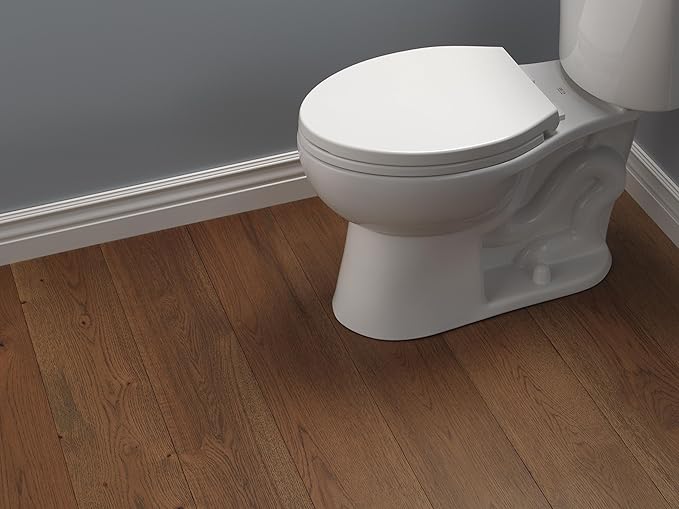 Delta Faucet 810903-WH Morgan Elongated Standard Close Toilet Seat with Non-slip Seat Bumpers, White