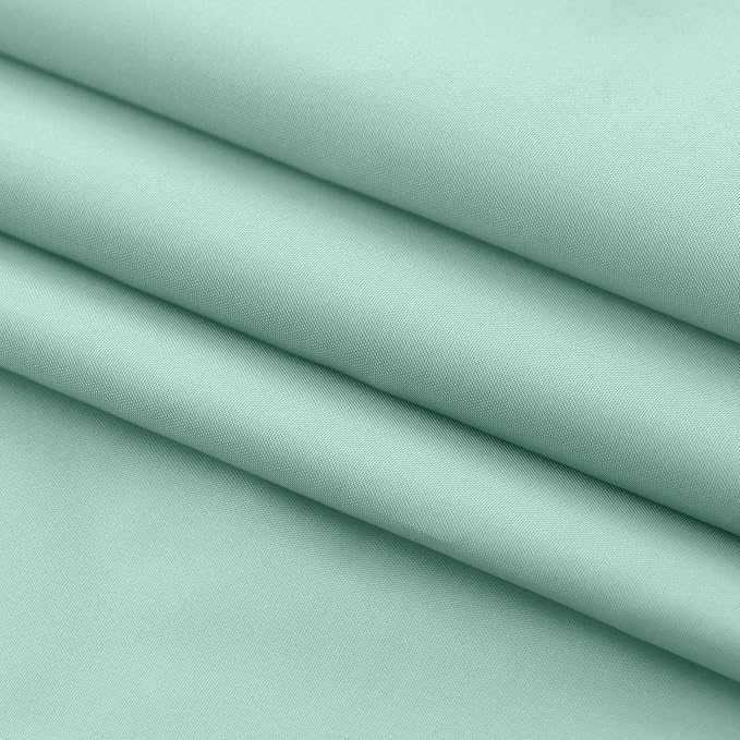 EurCross Green Fabric Shower Curtain Liner Extra Long 72 x 84 inches,Water-Repellent Medium Weight Cloth Shower Curtains for Bathroom with Hooks
