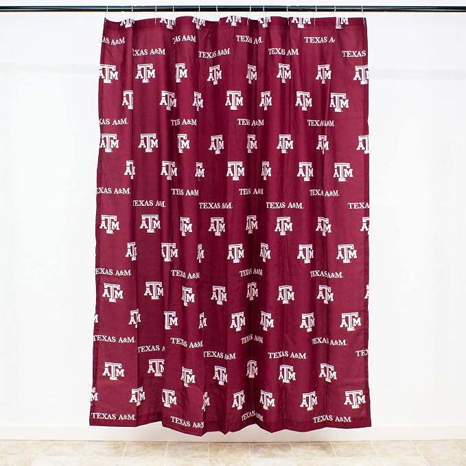 Everything Comfy Texas A&M Aggies Bright and Colorful Shower Curtain Cover