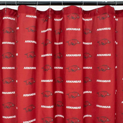 Everything Comfy NCAA Arkansas Razorbacks Bright and Colorful Shower Curtain Cover 70" x 72"