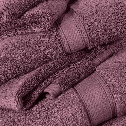 Superior Egyptian Cotton Plush & Absorbent, Bath Towel Set of 4, Plum | Quick Dry, Soft Luxury Towel Set, Bath Essentials for Bathroom, Guest Bath, Spa, 4 Piece Bath, Madeline Towels