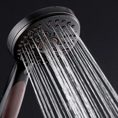 for California - High Pressure 6-setting Luxury Handheld Shower Head, 6 Ft Stainless Steel Hose, Anti Clog Jets, Anti Slip Grip, Top US Brand, Extra Wall Bracket - Oil Rubbed Bronze Finish