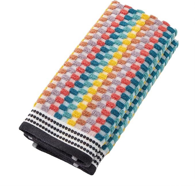 SKL Home Mid-Century Hand Towel Set, Multicolored, 2 Count (Pack of 6)