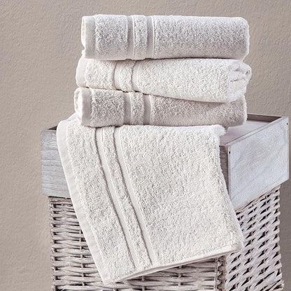 Hawmam Linen Sea Salt Cream Hand Towels 4 Pack Turkish Cotton Premium Quality Soft and Absorbent Small Towels for Bathroom