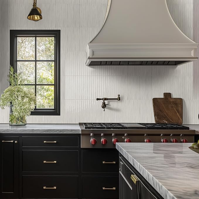 MSI Marino Artic Pearl Glossy Porcelain Fluted Wall Tile for Bathroom, Kitchen Backsplash, Accent Wall Tile, and Shower Wall Tile, Sample Tile