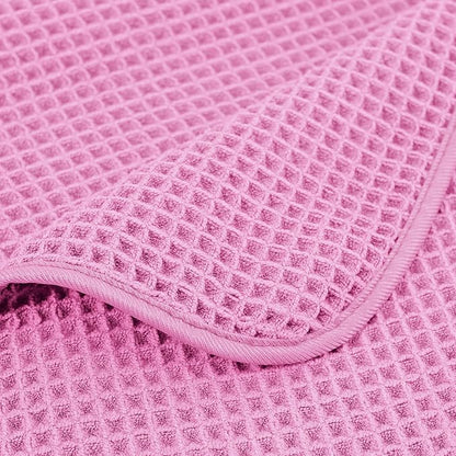 POLYTE 430 GSM Poly Blend Microfiber Quick Dry Waffle Bath Towel, 30x60 in | 4 Pack, Oversize, Lint Free, Body Towel
