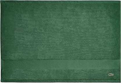 Lacoste Heritage 100% Supima Cotton Tub Mat, Croc Green, 21" x 31" – Highly Absorbent & Quick Drying, Premium Super Soft Bath Towel, Bathroom Essential, Gift for All Occasions, Machine Washable