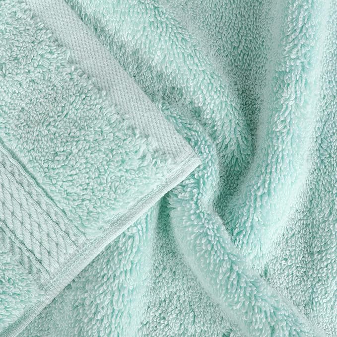 Superior Egyptian Cotton 800 GSM Plush & Absorbent, 9 Piece Set, Sea Foam | Quick Dry, Soft Luxury Towel Set, Bath Essentials, Guest Bath, Spa, 3 Bath, 3 Hand, 3 Face Towel, Madeline Towels