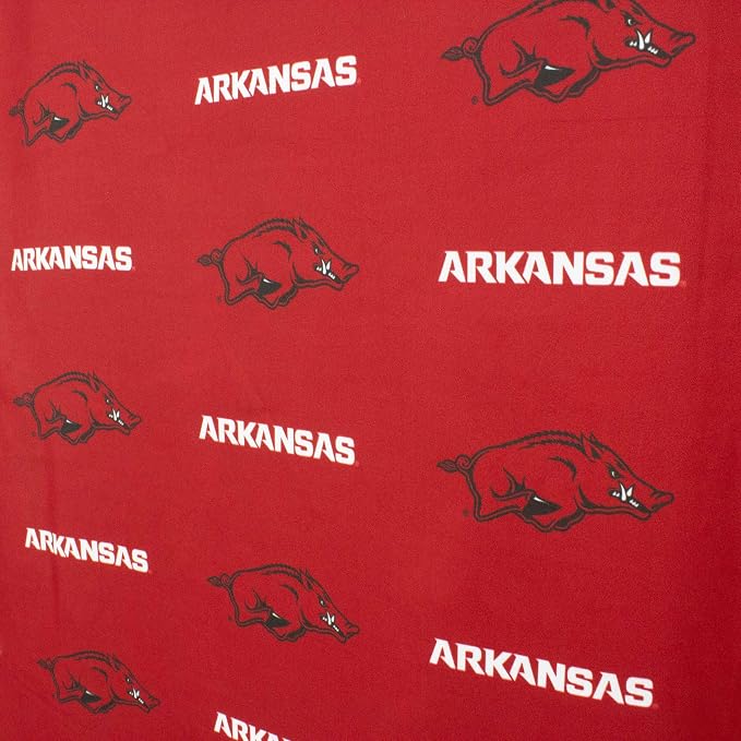 Everything Comfy NCAA Arkansas Razorbacks Bright and Colorful Shower Curtain Cover 70" x 72"