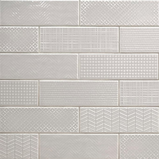 M S International Urbano Dusk Glossy Ceramic Subway Wall Tile for Bathroom, Kitchen Backsplash, Accent, and Shower - Sample