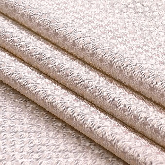 WEST LAKE Pink Waffle Shower Curtain Ombre Decorative Water Resistant No Hook Shower Curtain for Bathroom Hotel Spa with Grommet Machine Washable,Gradient White to Blush 70" Wx72 L