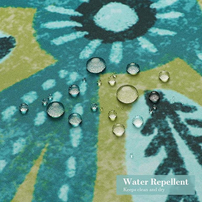 Boho Floral Shower Curtain, Deep Teal Botanical Fabric Curtain, 36 x 72 | Boho Chic Floral, Vintage Botanical, Modern Farmhouse, Eclectic Rustic, Colorful Flowers, Fabric Shower Curtain