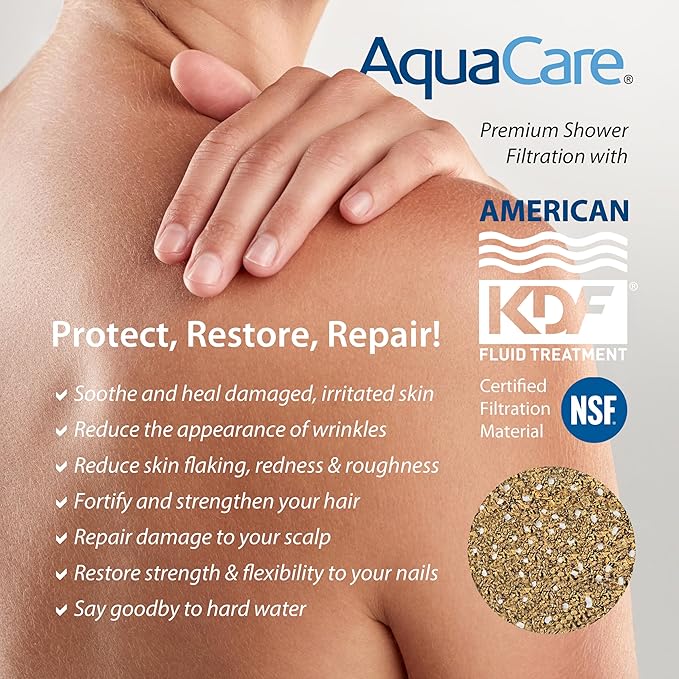 AquaCare High Pressure 10 Spray Mode Filtered Showerhead - Handheld Shower Head Filters Chlorine to Heal Dry Skin, Revive Hair - Dual Power Wash Cleans Tub, Tile, Pets - Hard Water Softener, ORB | Filters Chlorine & Toxins, Softens Hard Water for Healt...